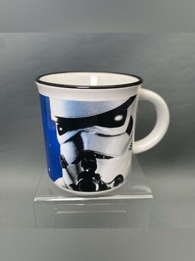 Star Wars Stormtrooper Mug Coffee Blue Ceramic Open The Blast Doors EUC